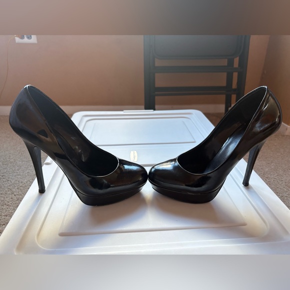Patent Leather Black Platform Stiletto Heel Pumps - Picture 6 of 11